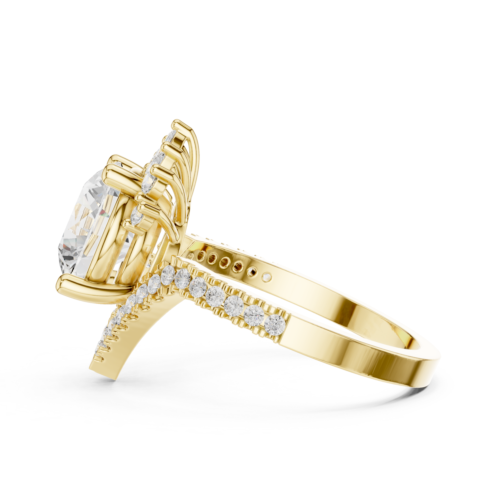 Round Halo Lab Grown Diamond Ring