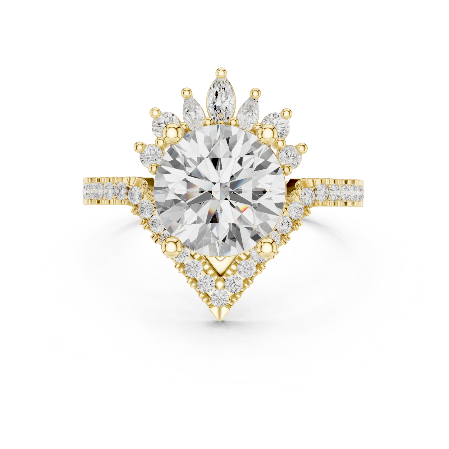 Round Halo Lab Grown Diamond Ring