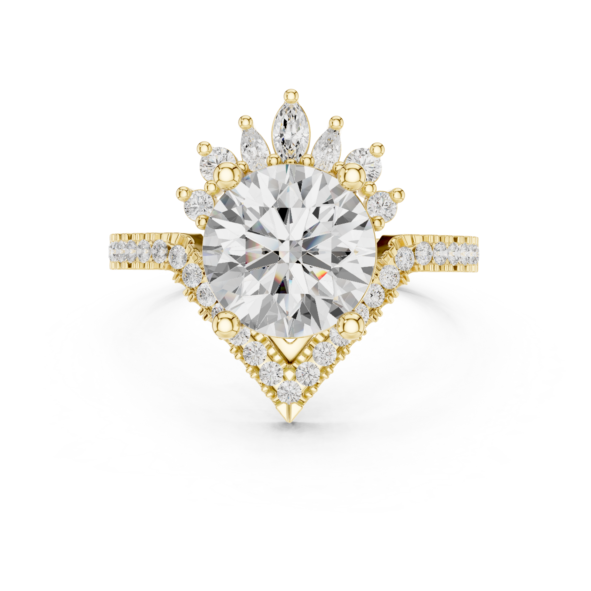 Round Halo Lab Grown Diamond Ring