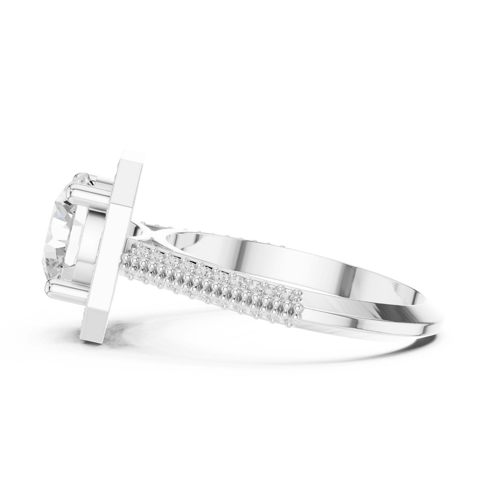 Round Halo Lab Grown Diamond Ring