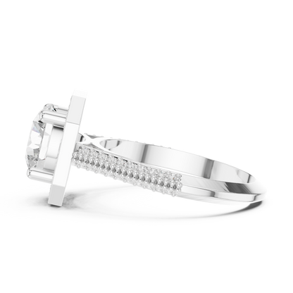 Round Halo Lab Grown Diamond Ring