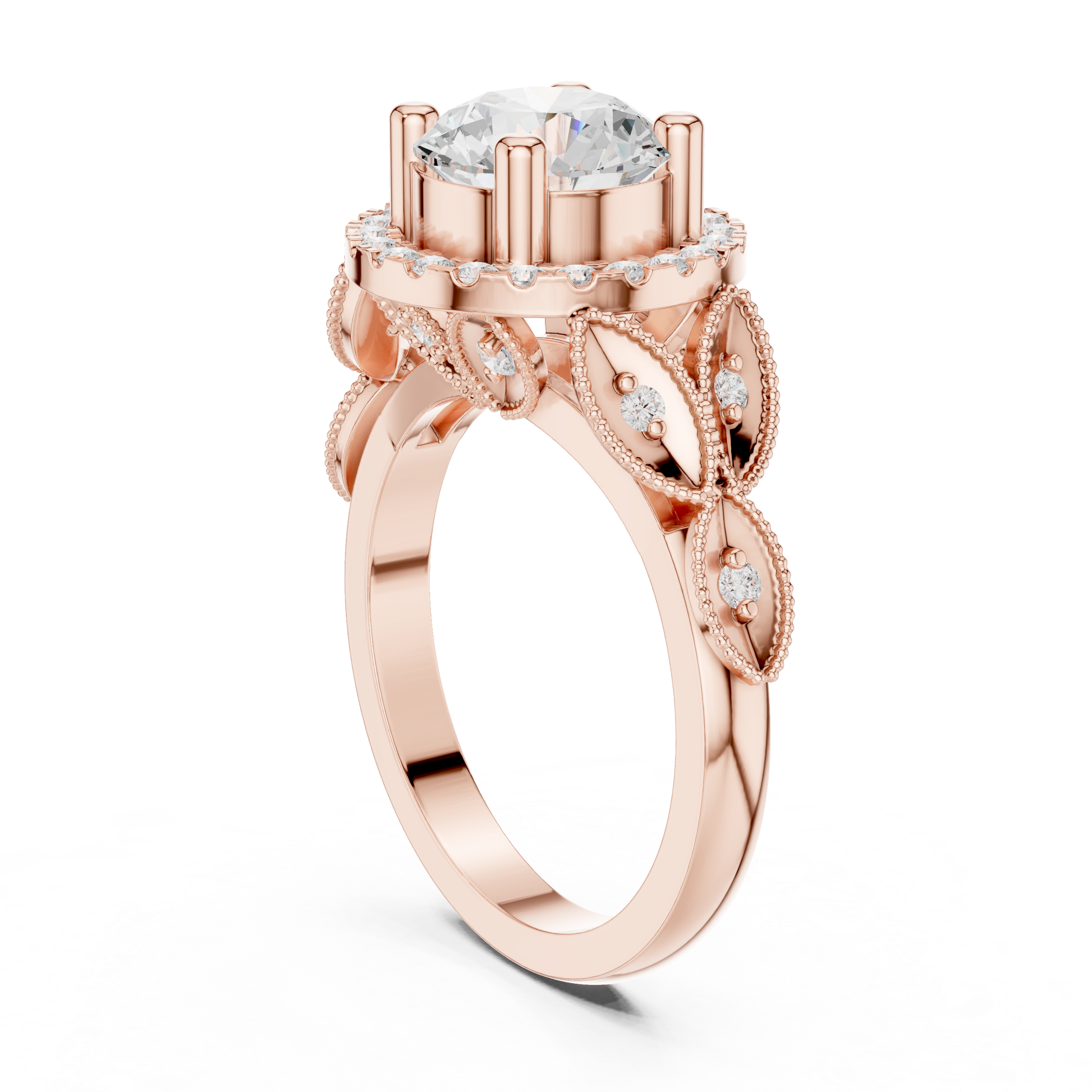 Mixed Shape Lab Grown Diamond Halo Ring