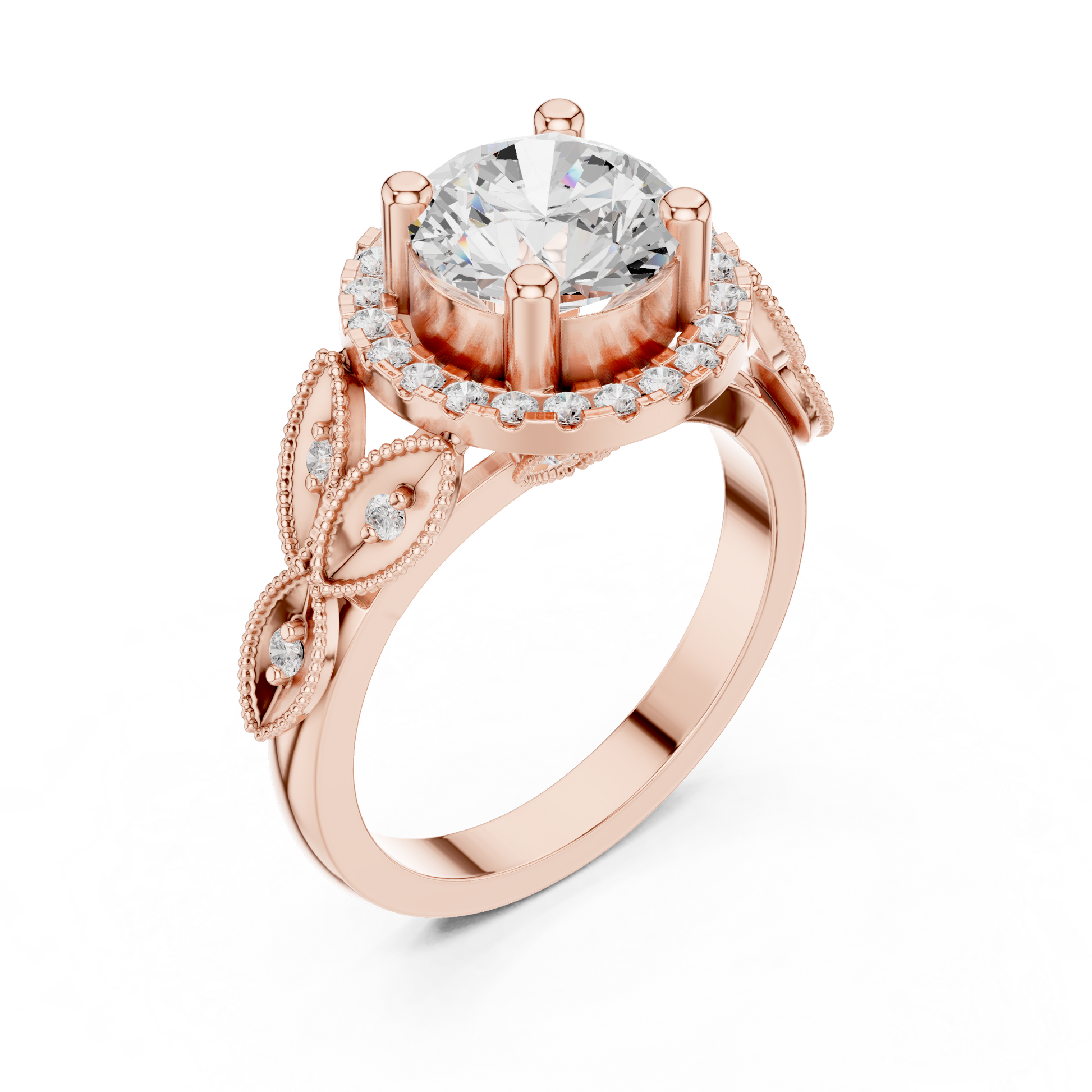 Mixed Shape Lab Grown Diamond Halo Ring