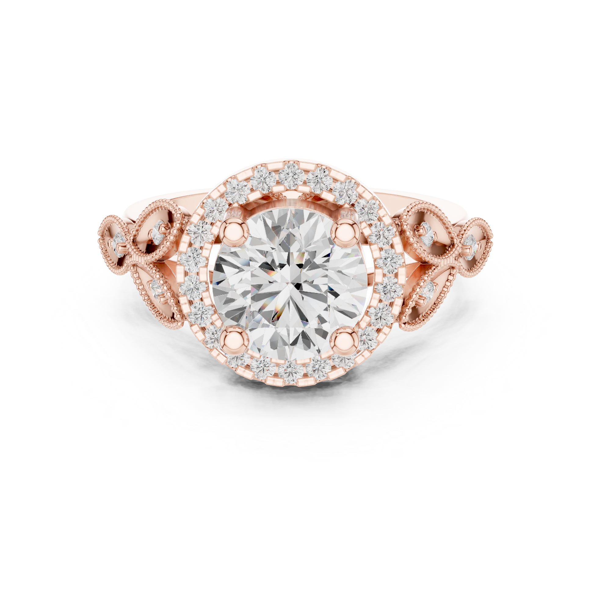 Mixed Shape Lab Grown Diamond Halo Ring