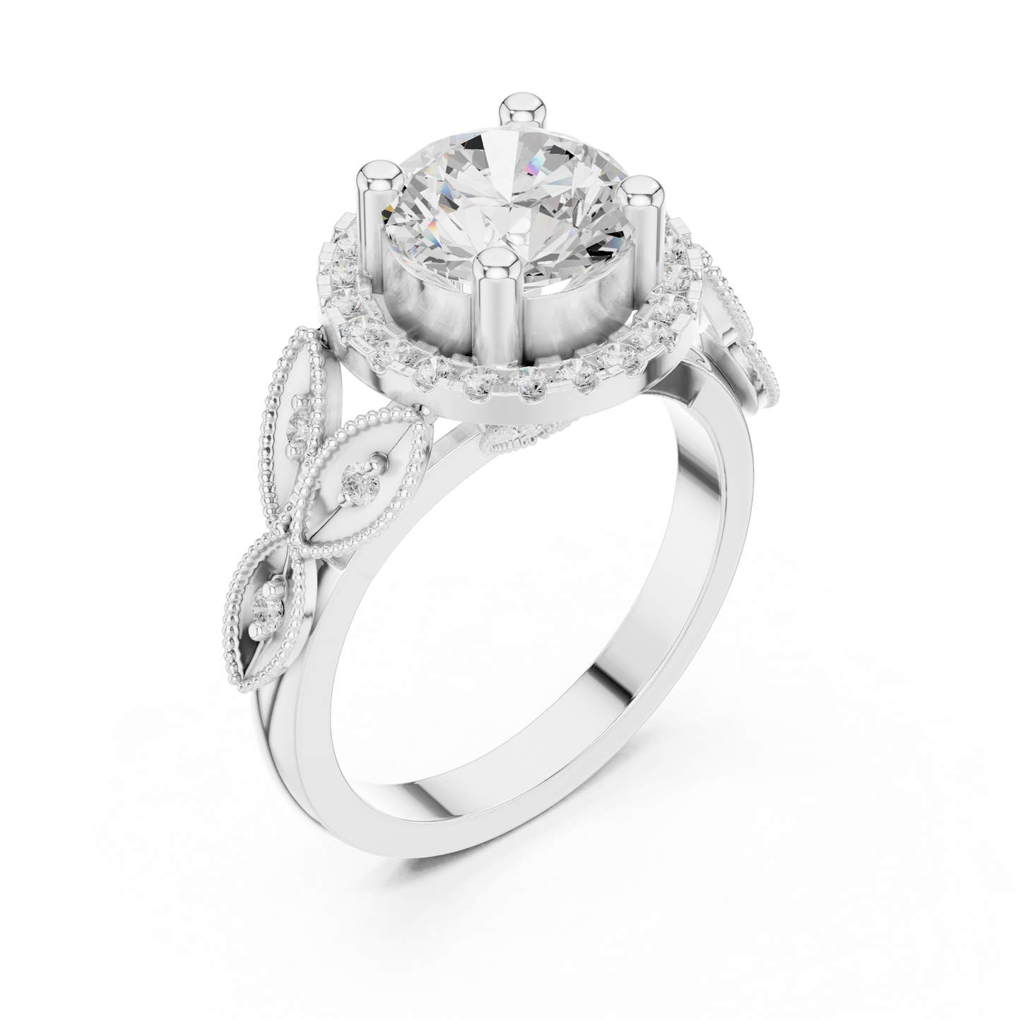Mixed Shape Lab Grown Diamond Halo Ring