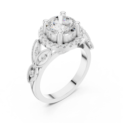 Mixed Shape Lab Grown Diamond Halo Ring