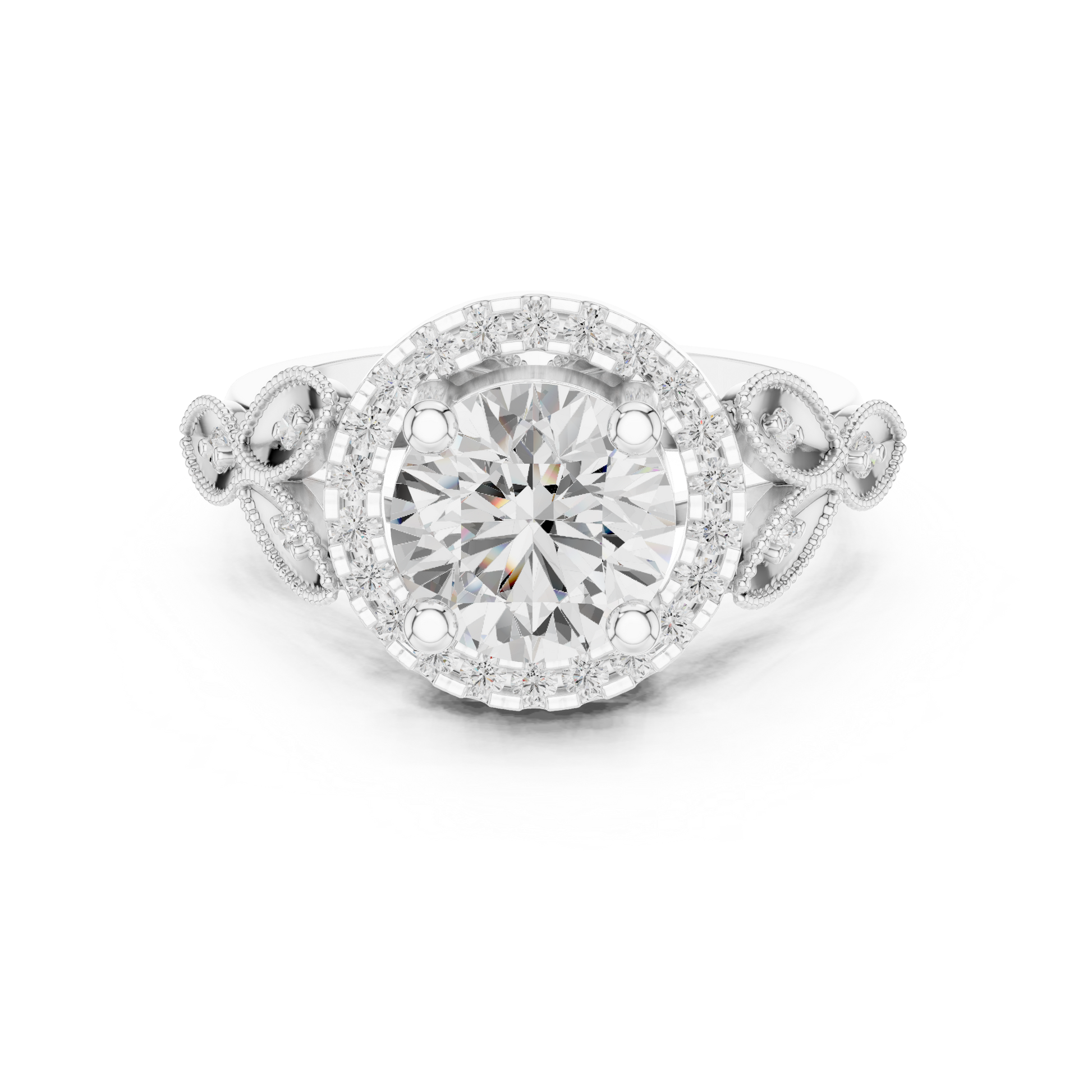 Mixed Shape Lab Grown Diamond Halo Ring
