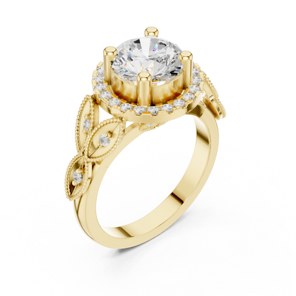 Mixed Shape Lab Grown Diamond Halo Ring