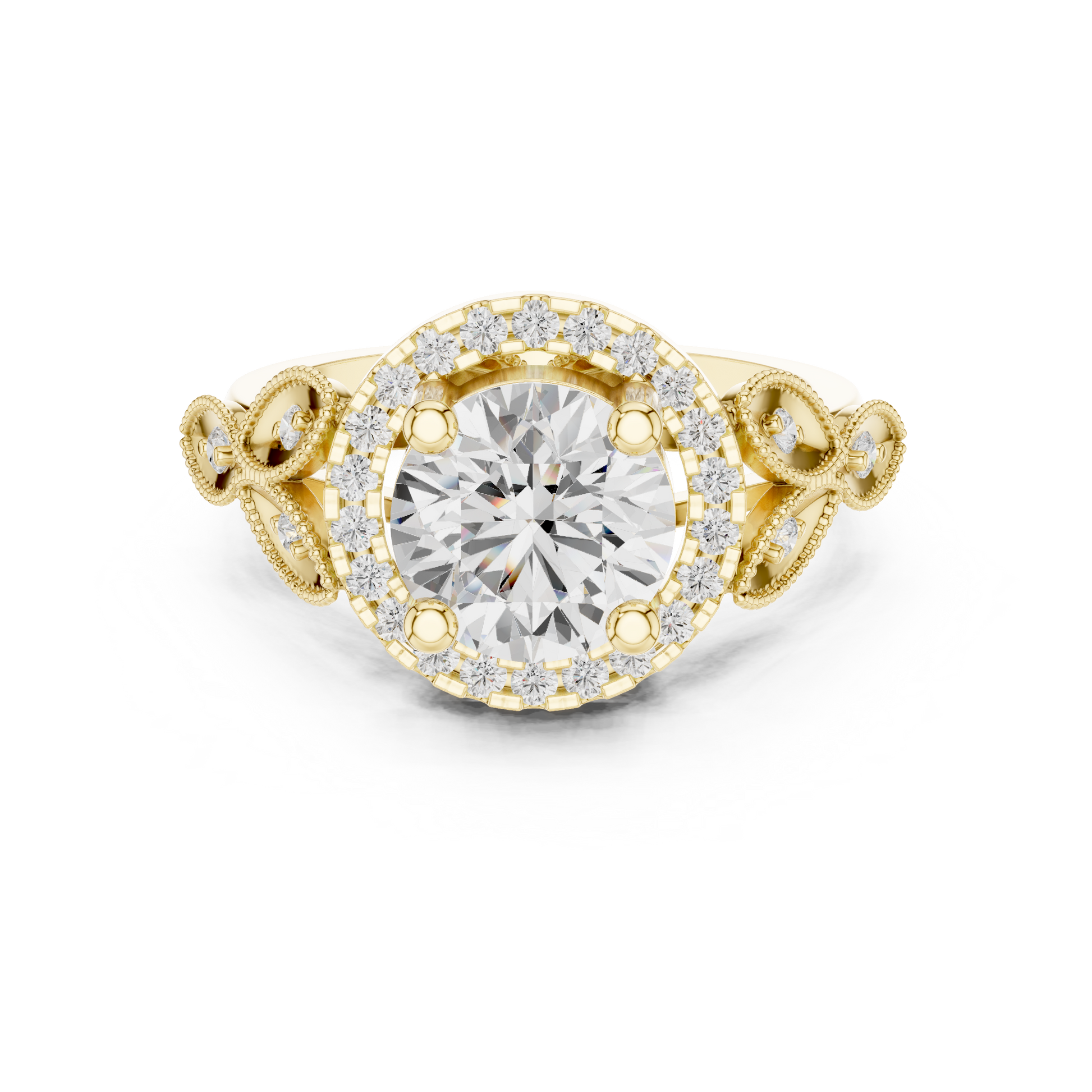 Mixed Shape Lab Grown Diamond Halo Ring