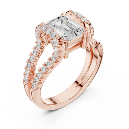 Mixed Shape Lab Grown Diamond Halo Ring