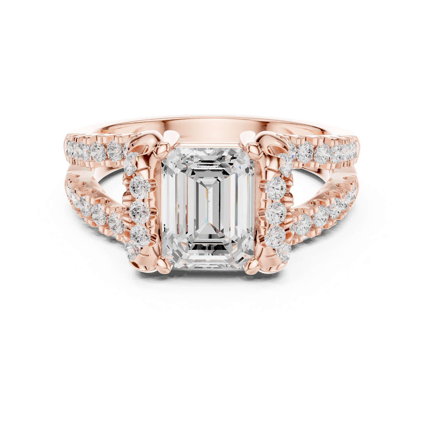 Mixed Shape Lab Grown Diamond Halo Ring