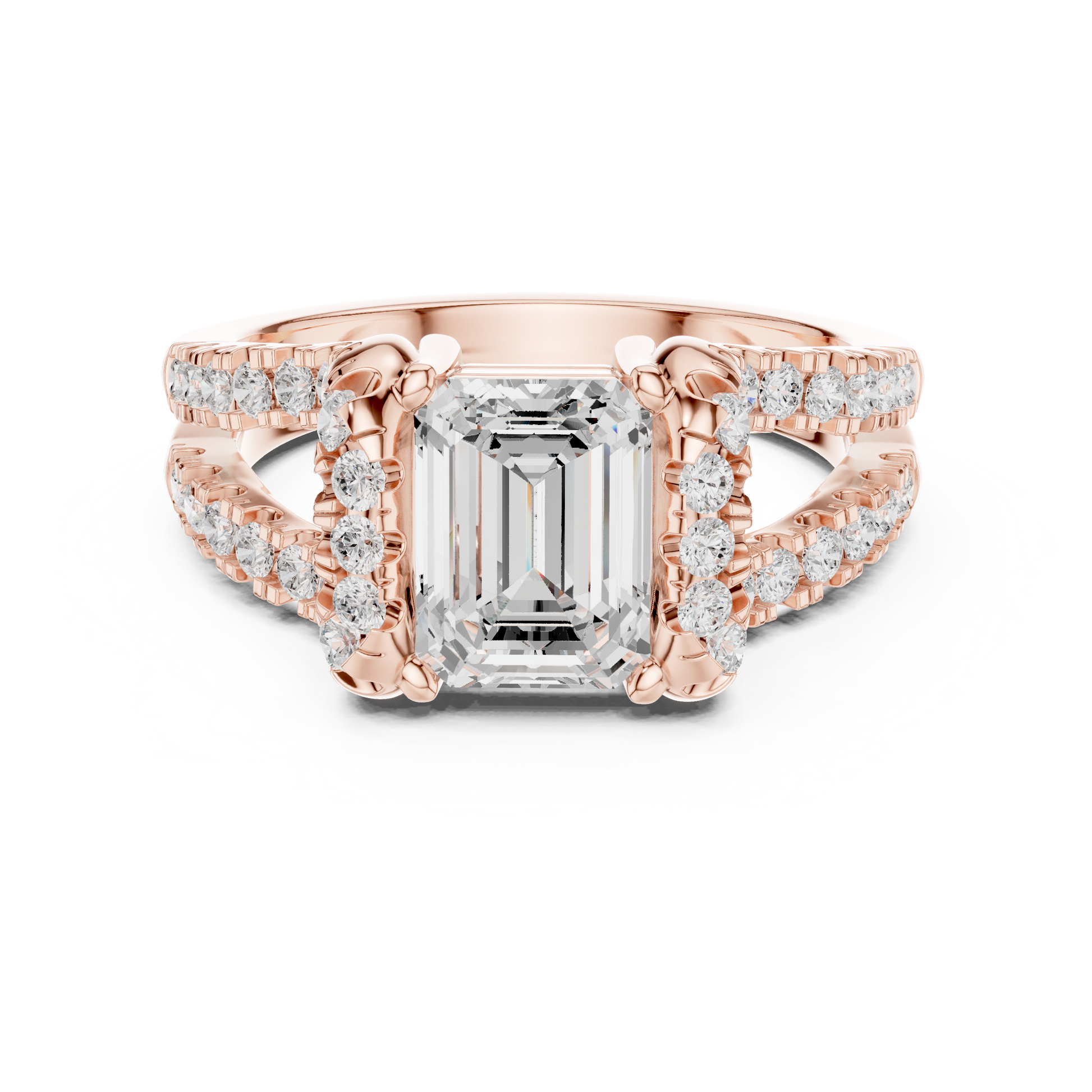 Mixed Shape Lab Grown Diamond Halo Ring