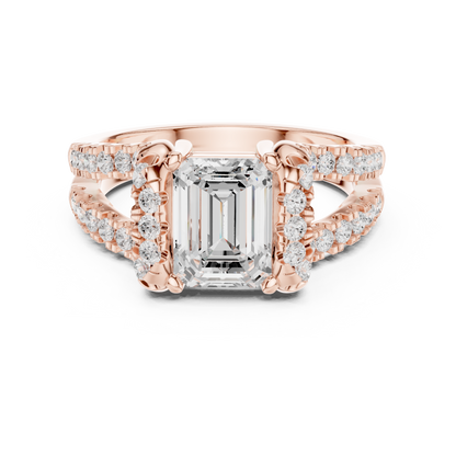 Mixed Shape Lab Grown Diamond Halo Ring