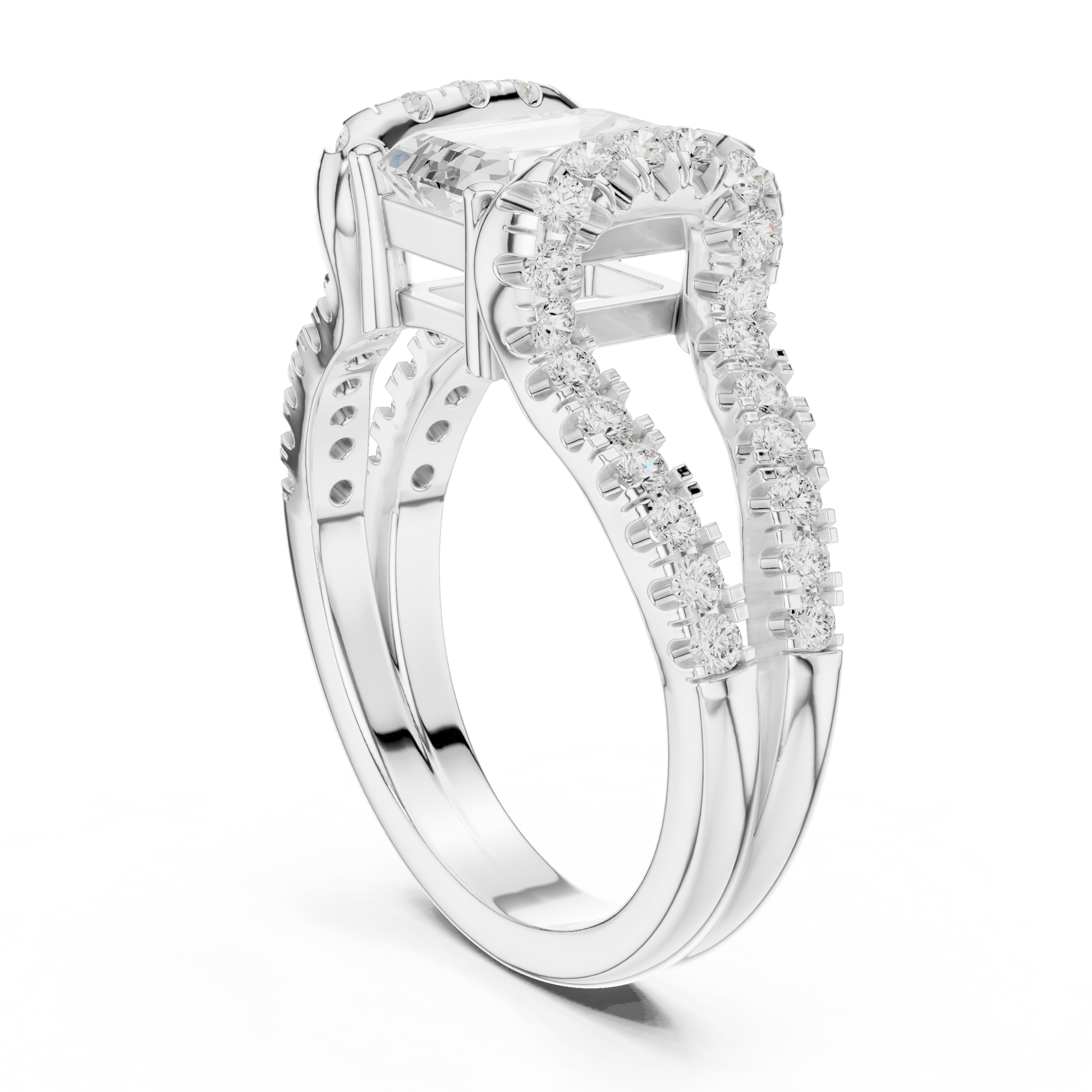 Mixed Shape Lab Grown Diamond Halo Ring