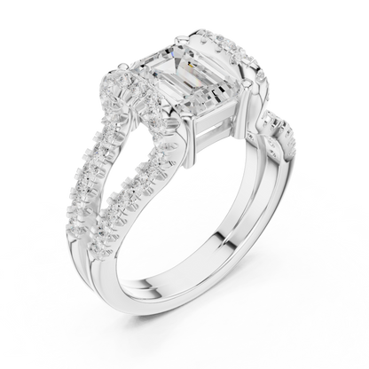 Mixed Shape Lab Grown Diamond Halo Ring