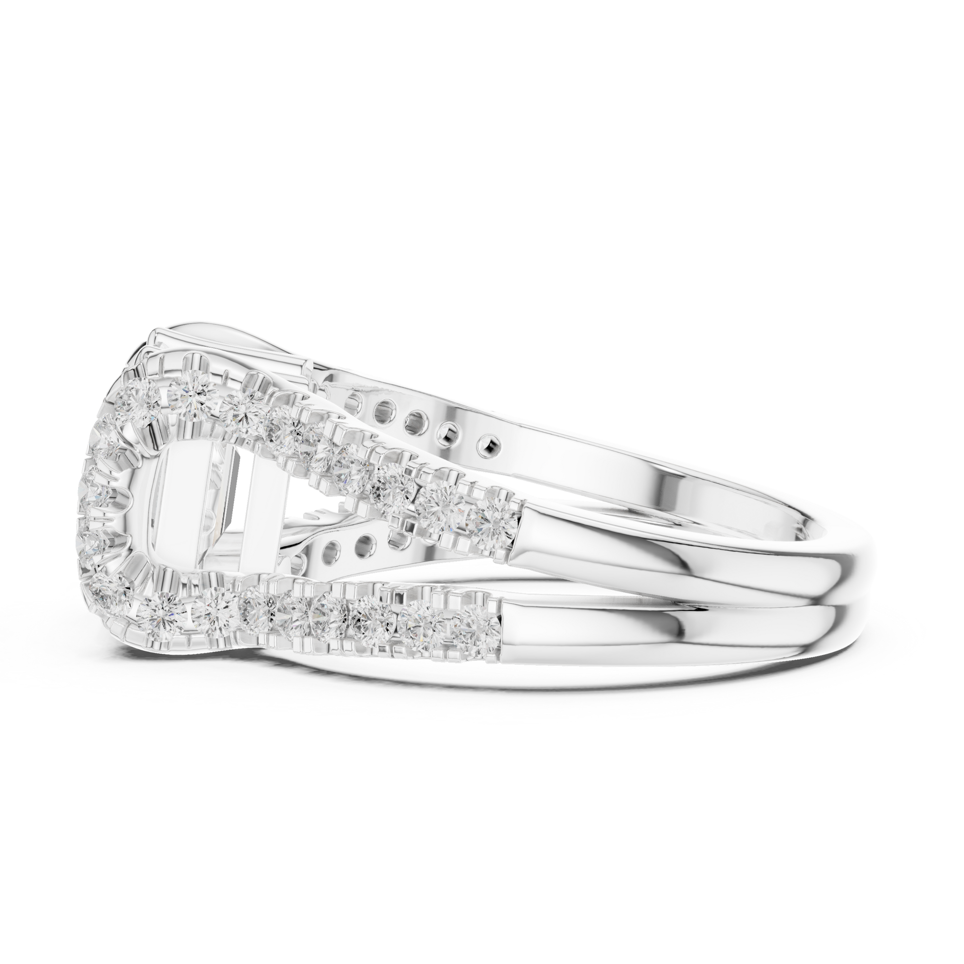 Mixed Shape Lab Grown Diamond Halo Ring