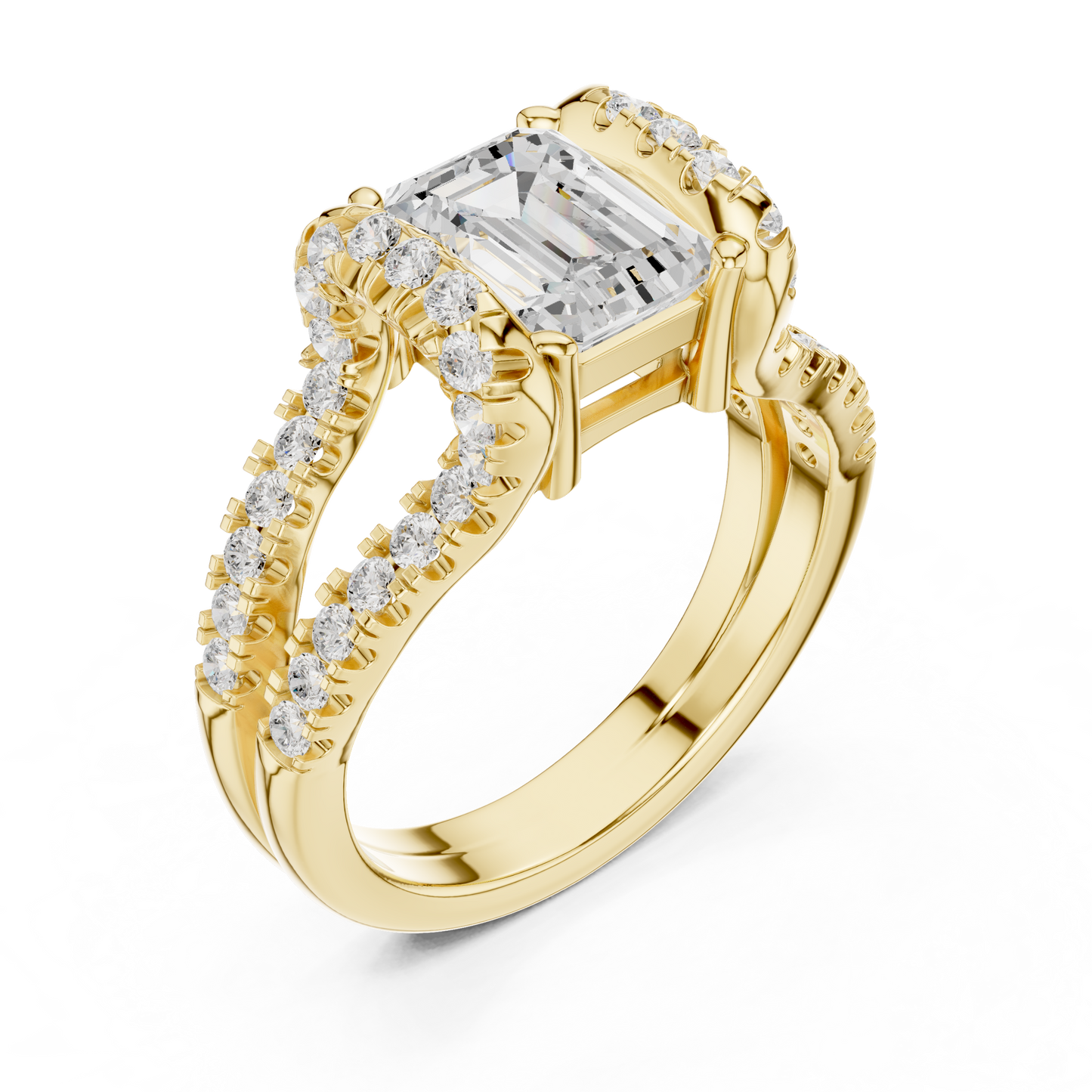 Mixed Shape Lab Grown Diamond Halo Ring