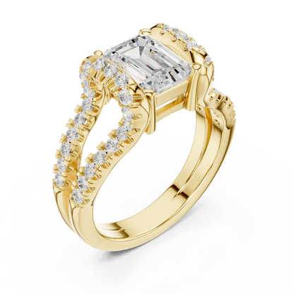 Mixed Shape Lab Grown Diamond Halo Ring