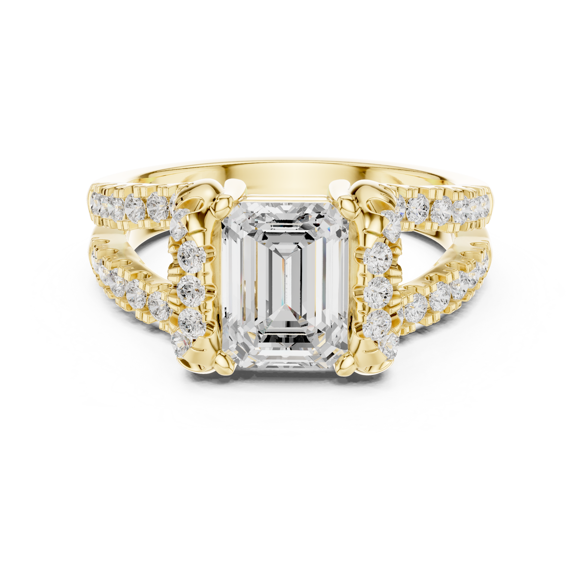 Mixed Shape Lab Grown Diamond Halo Ring