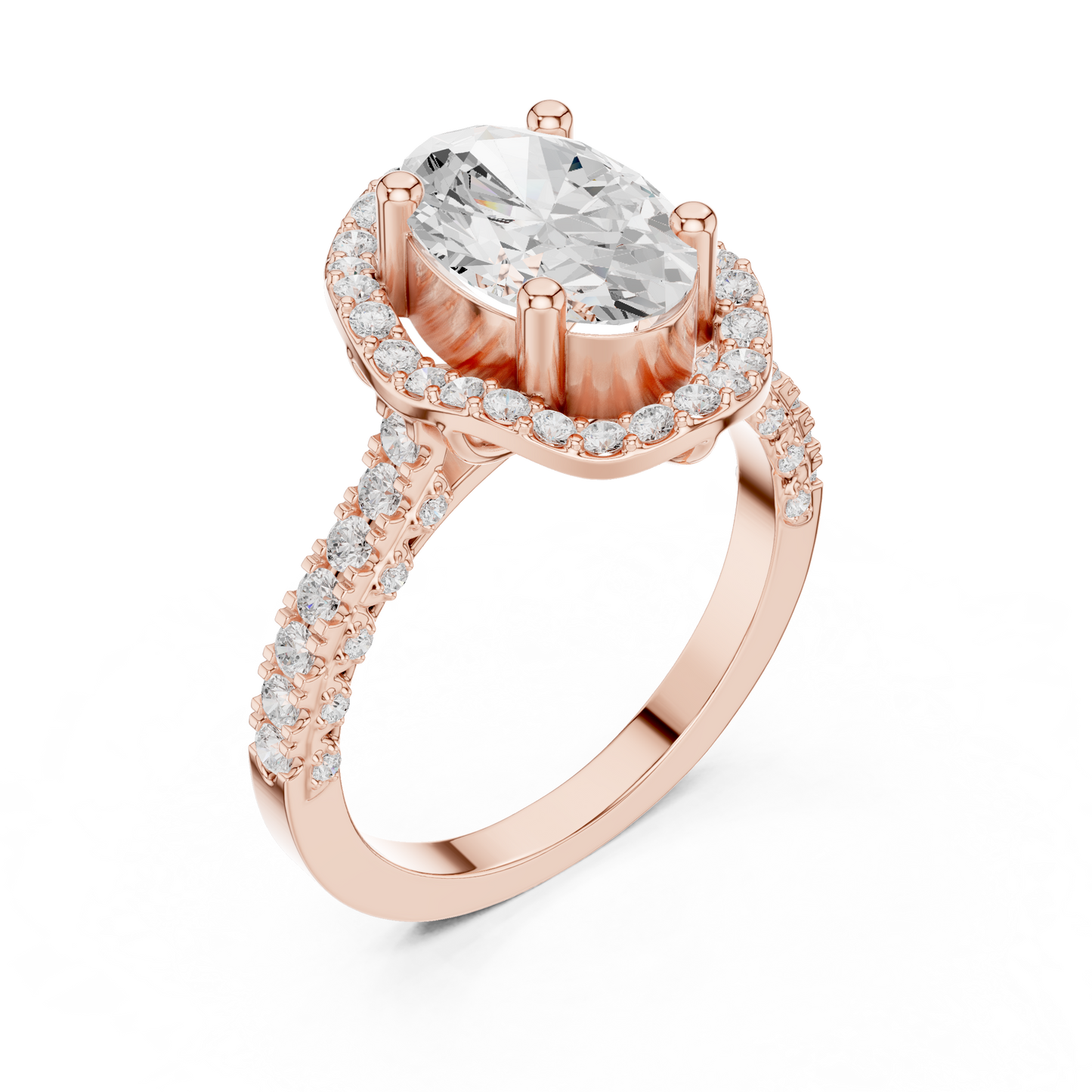 Mixed Shape Lab Grown Diamond Halo Ring