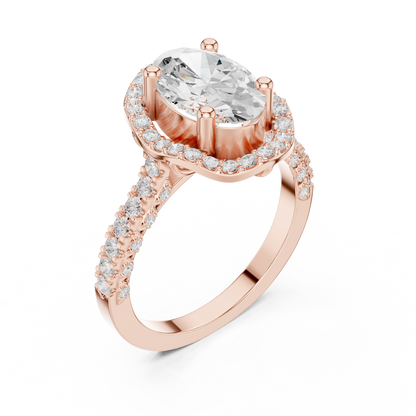Mixed Shape Lab Grown Diamond Halo Ring
