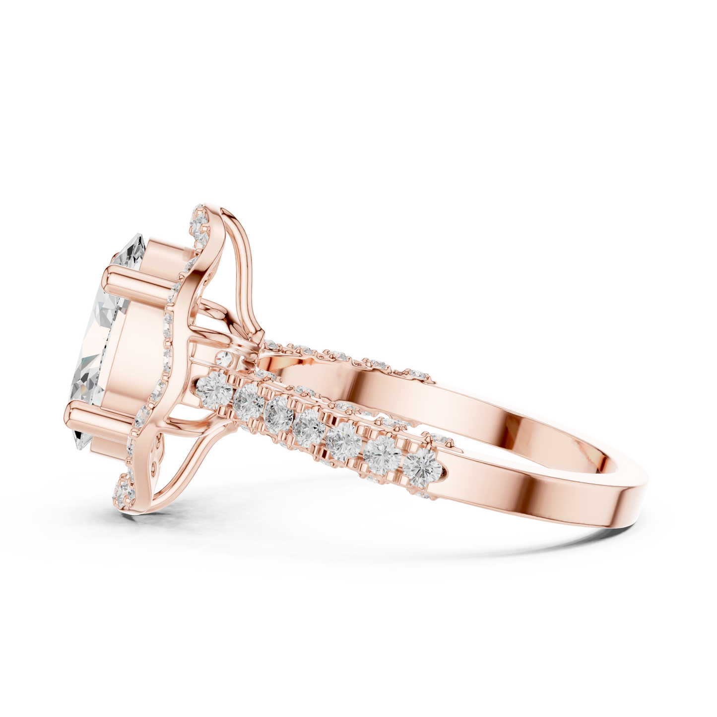 Mixed Shape Lab Grown Diamond Halo Ring