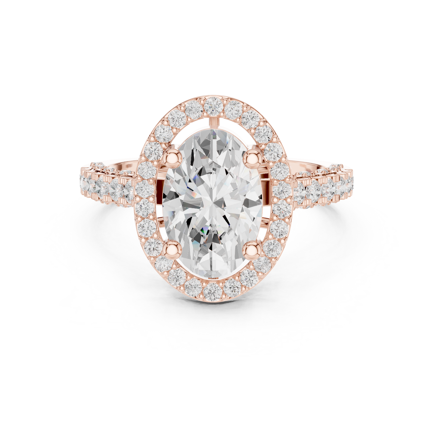 Mixed Shape Lab Grown Diamond Halo Ring