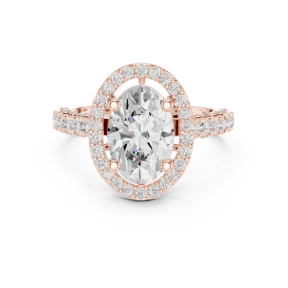 Mixed Shape Lab Grown Diamond Halo Ring