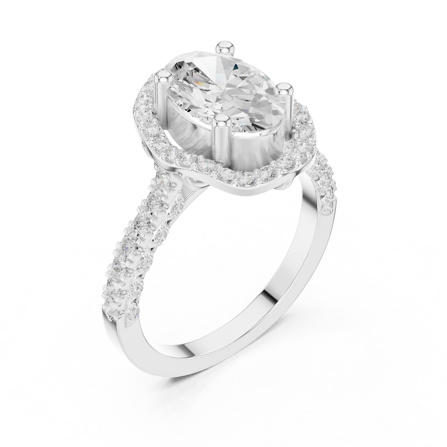 Mixed Shape Lab Grown Diamond Halo Ring