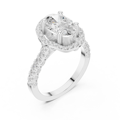 Mixed Shape Lab Grown Diamond Halo Ring
