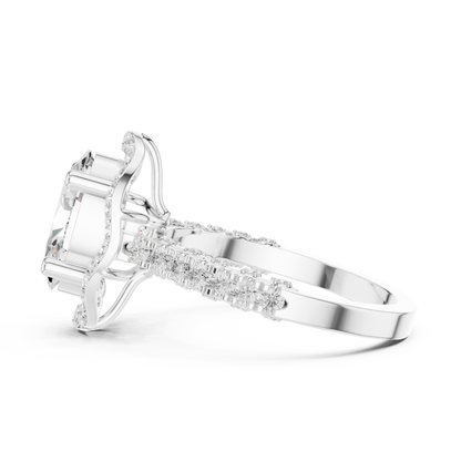 Mixed Shape Lab Grown Diamond Halo Ring