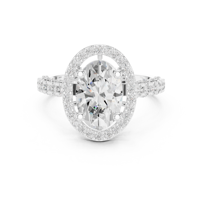 Mixed Shape Lab Grown Diamond Halo Ring