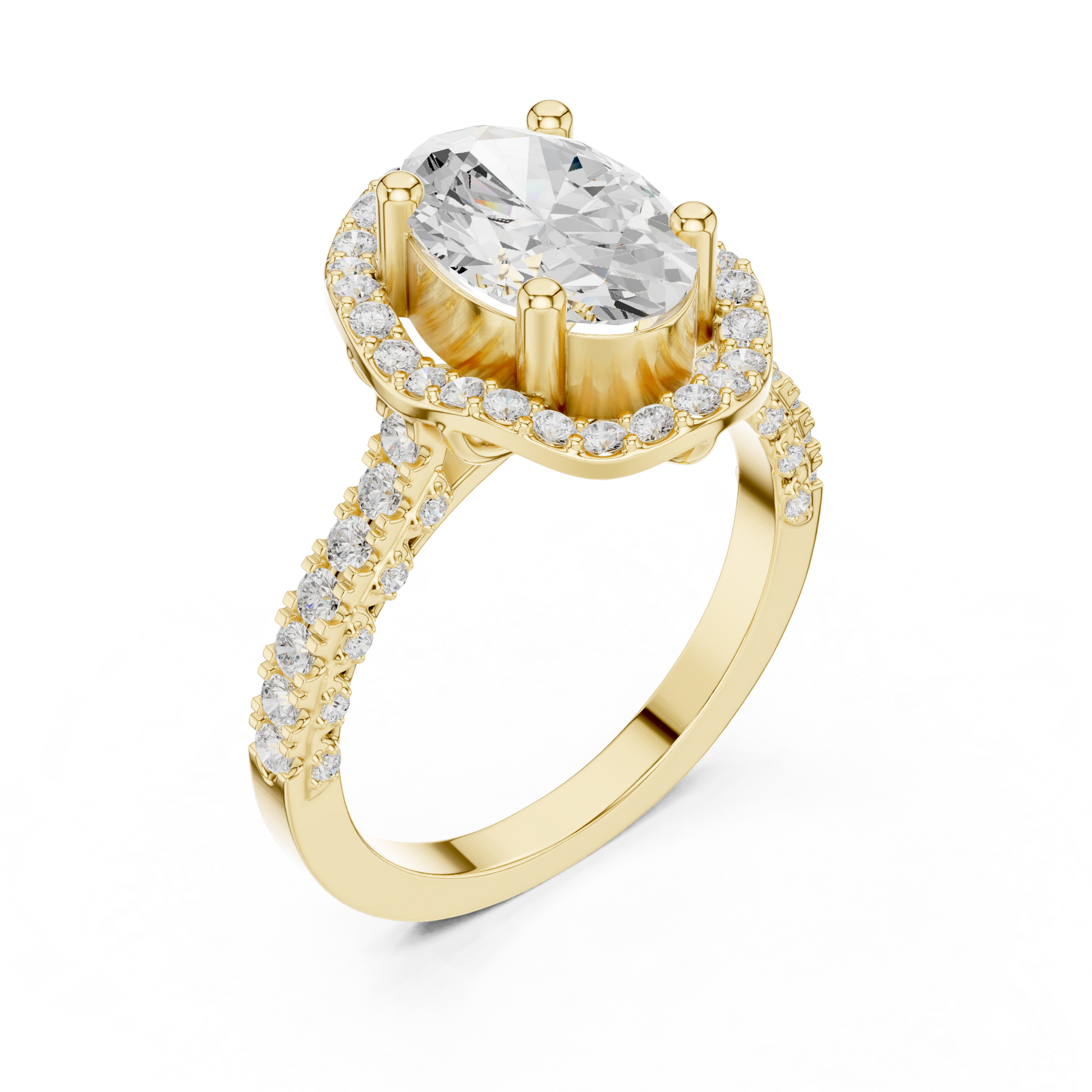 Mixed Shape Lab Grown Diamond Halo Ring