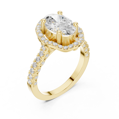 Mixed Shape Lab Grown Diamond Halo Ring