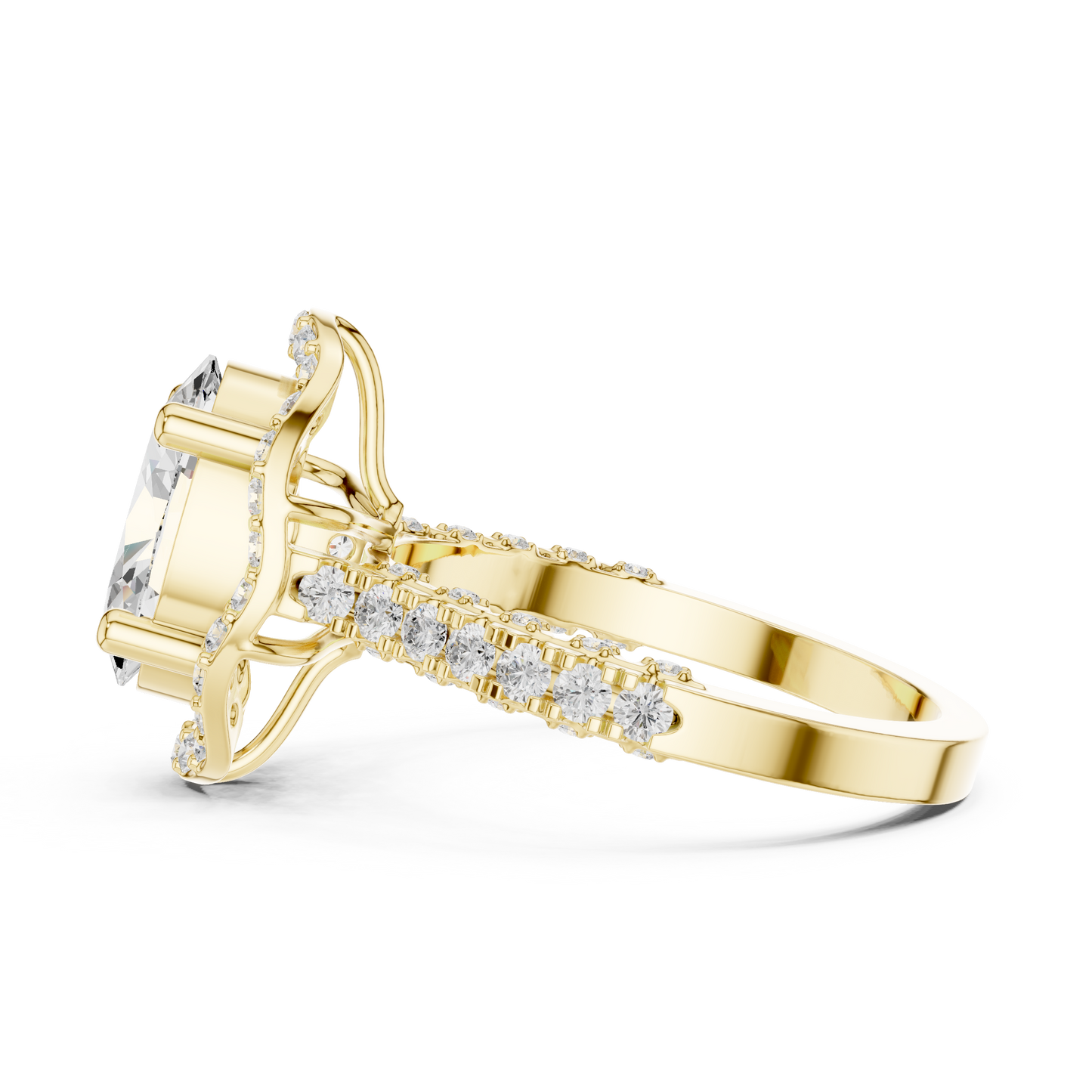 Mixed Shape Lab Grown Diamond Halo Ring