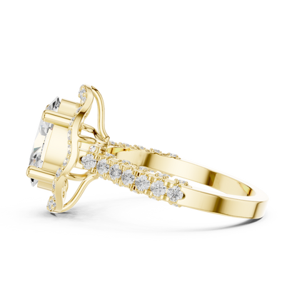 Mixed Shape Lab Grown Diamond Halo Ring