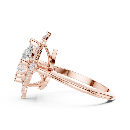 Mixed Shape Lab Grown Diamond Halo Ring