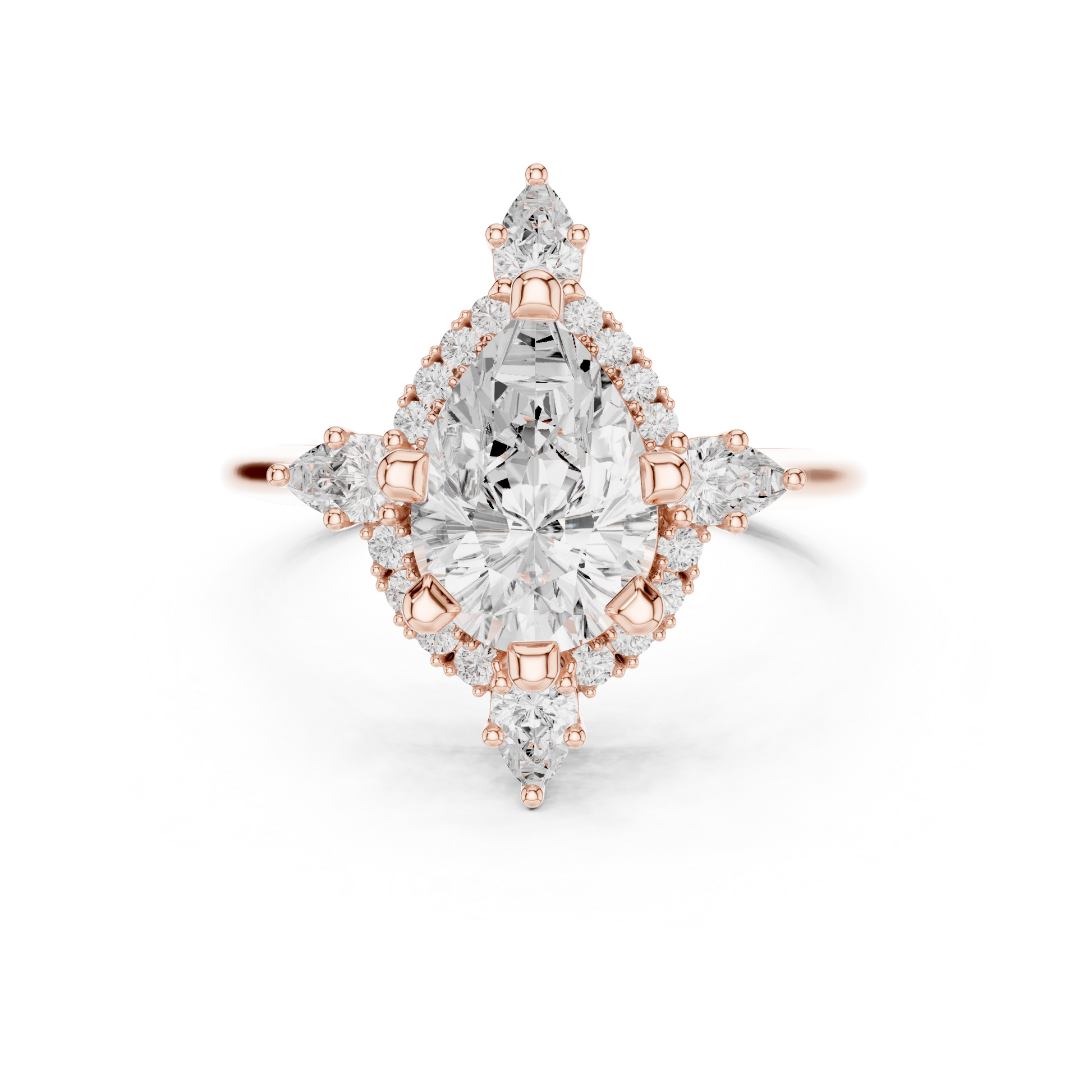 Mixed Shape Lab Grown Diamond Halo Ring
