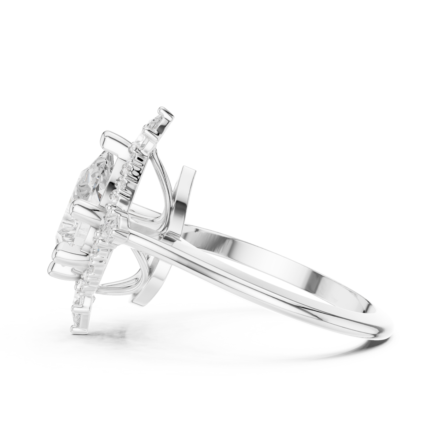 Mixed Shape Lab Grown Diamond Halo Ring