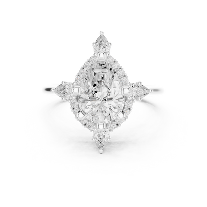 Mixed Shape Lab Grown Diamond Halo Ring