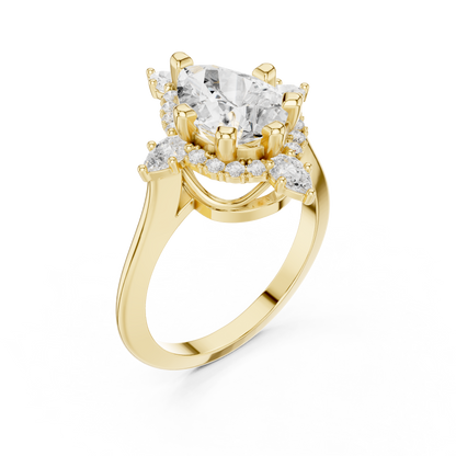 Mixed Shape Lab Grown Diamond Halo Ring