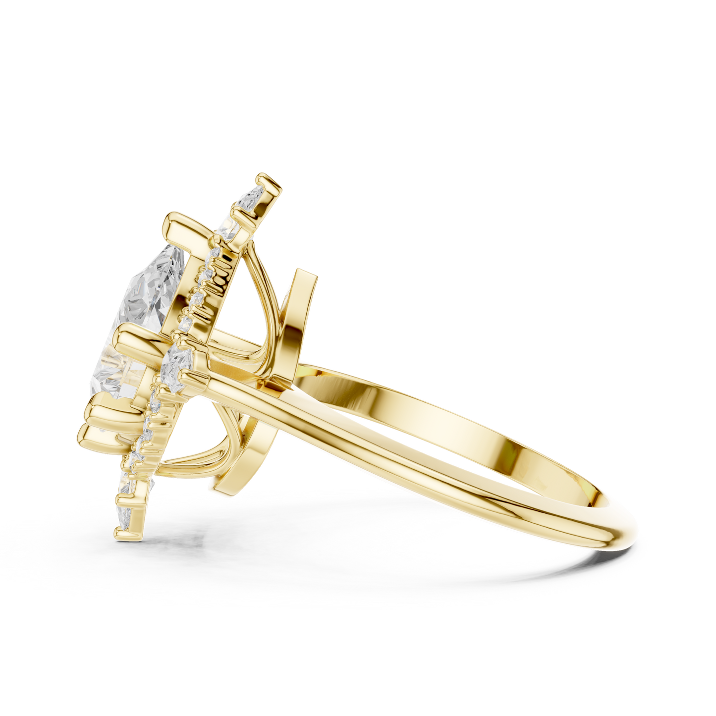 Mixed Shape Lab Grown Diamond Halo Ring