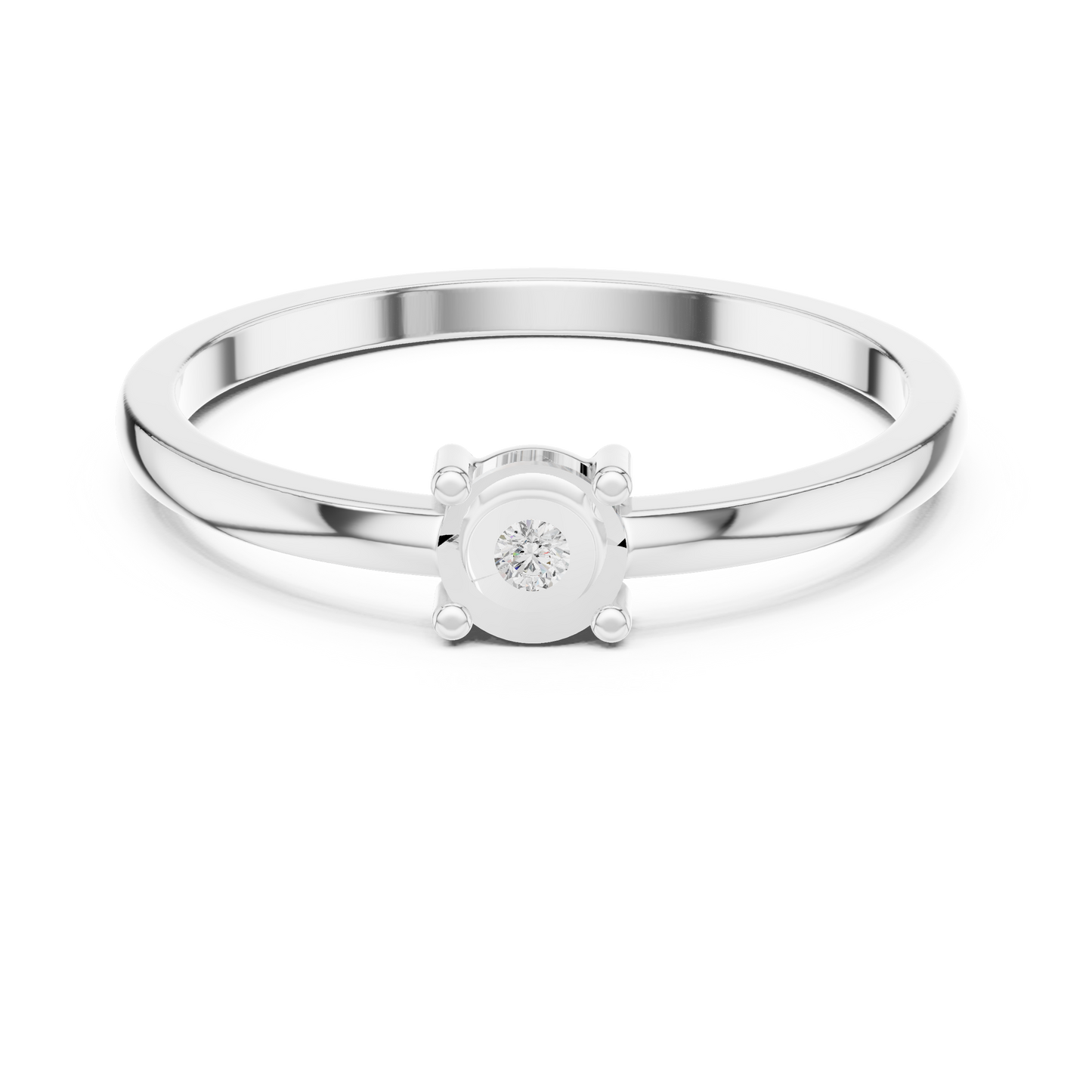 Round Solitaire Lab Grown Diamond Ring