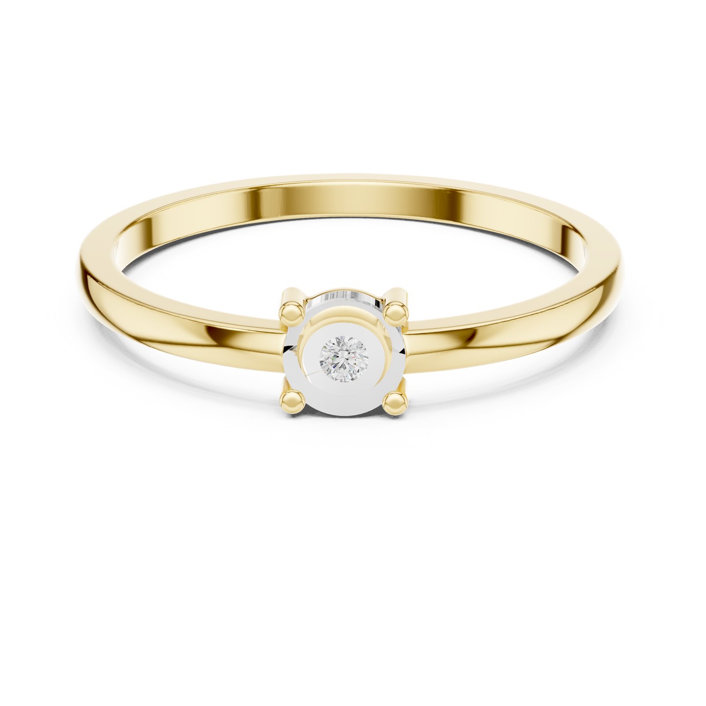 Round Solitaire Lab Grown Diamond Ring