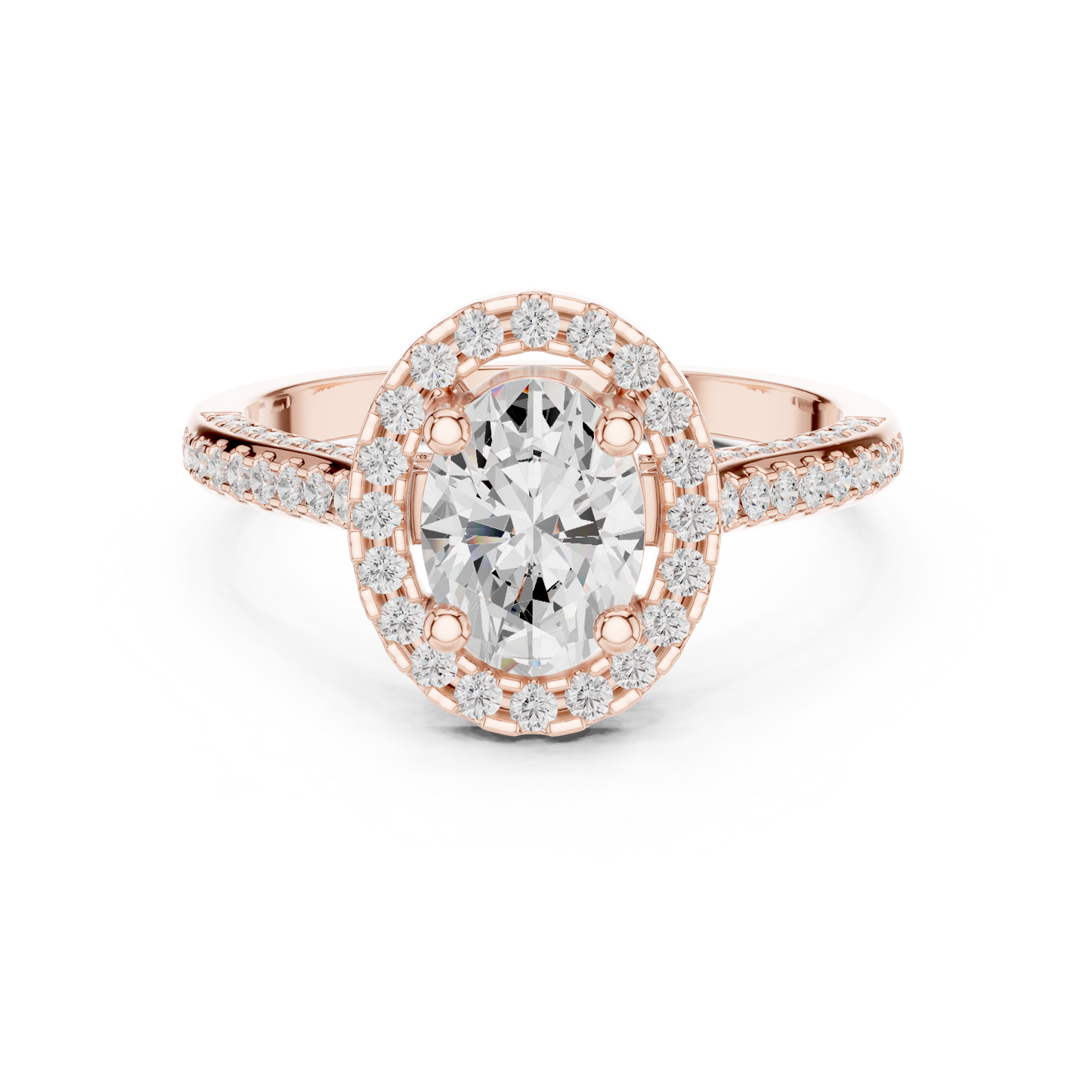 Mixed Shape Lab Grown Diamond Halo Ring
