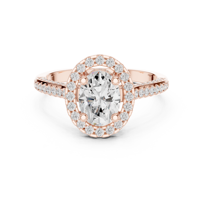 Mixed Shape Lab Grown Diamond Halo Ring