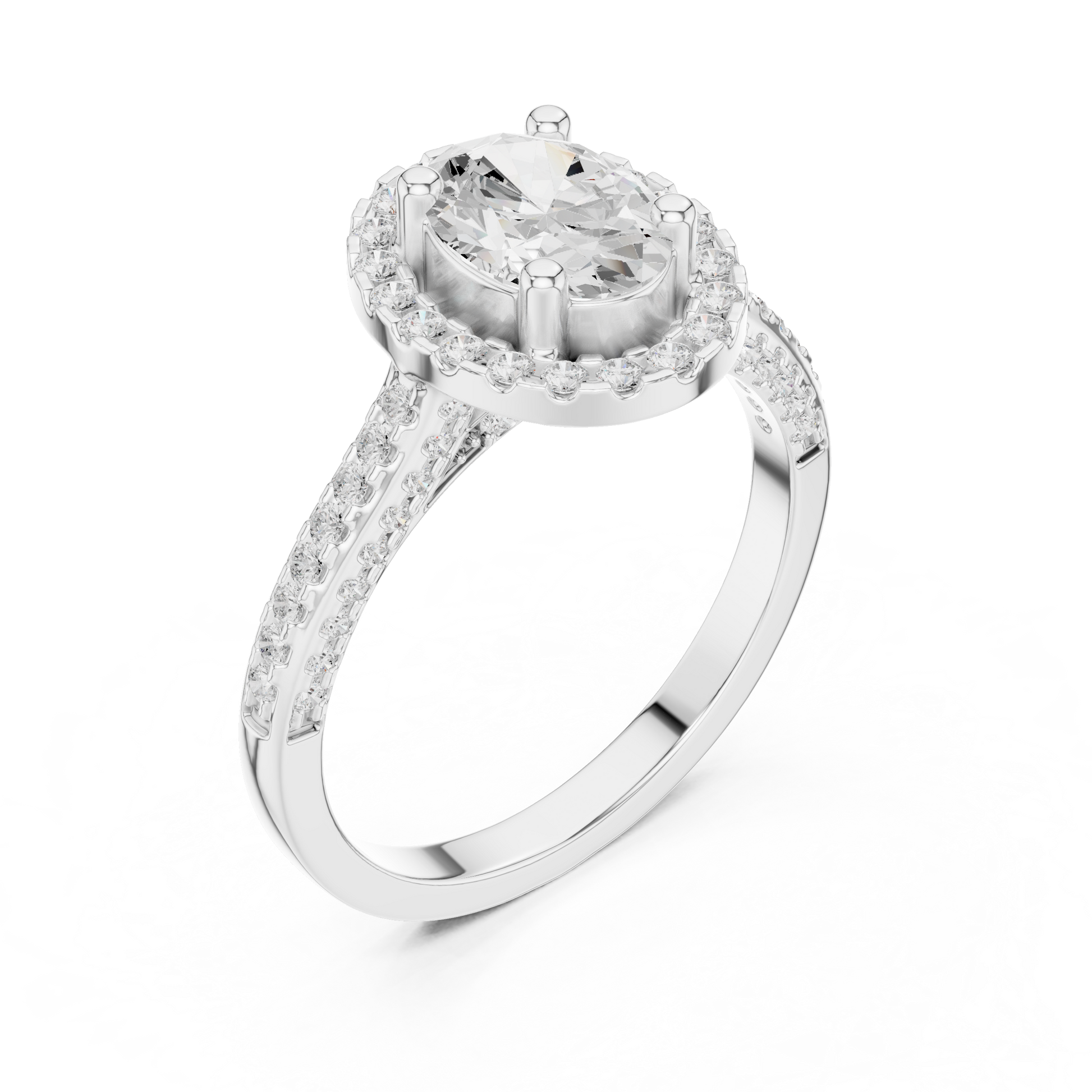 Mixed Shape Lab Grown Diamond Halo Ring