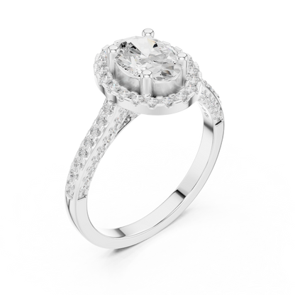Mixed Shape Lab Grown Diamond Halo Ring