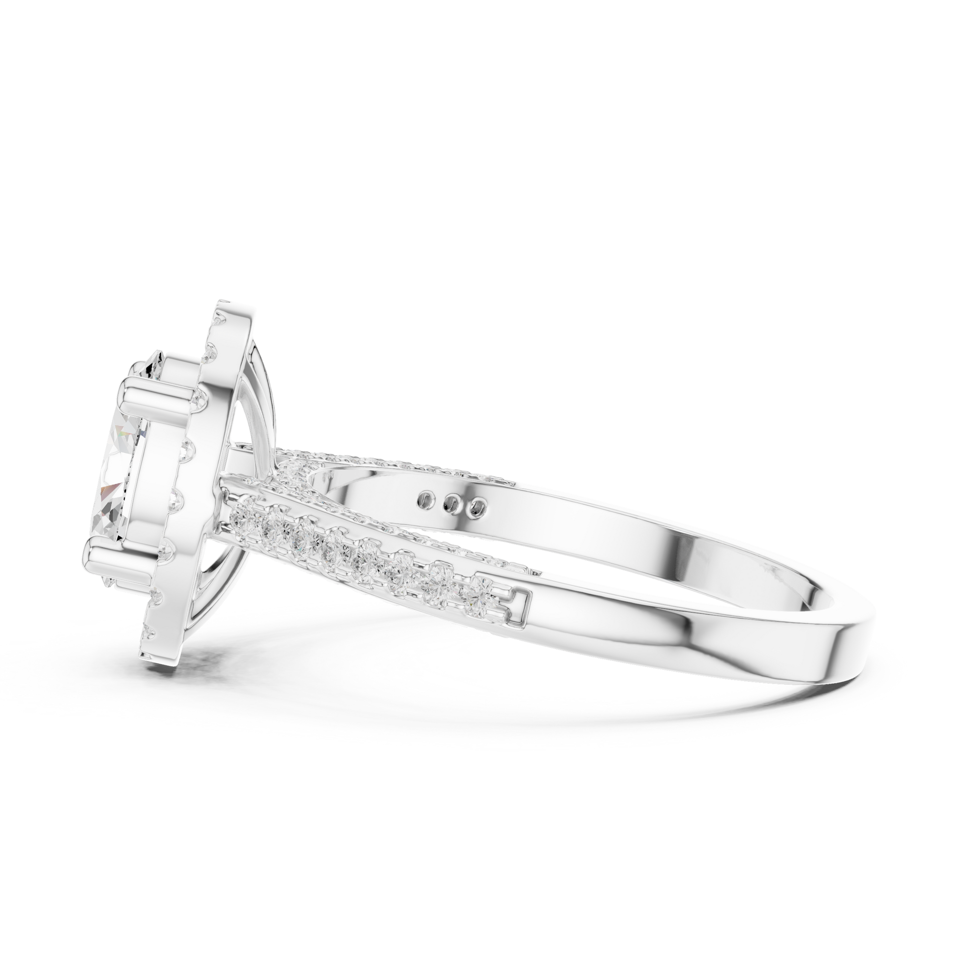 Mixed Shape Lab Grown Diamond Halo Ring