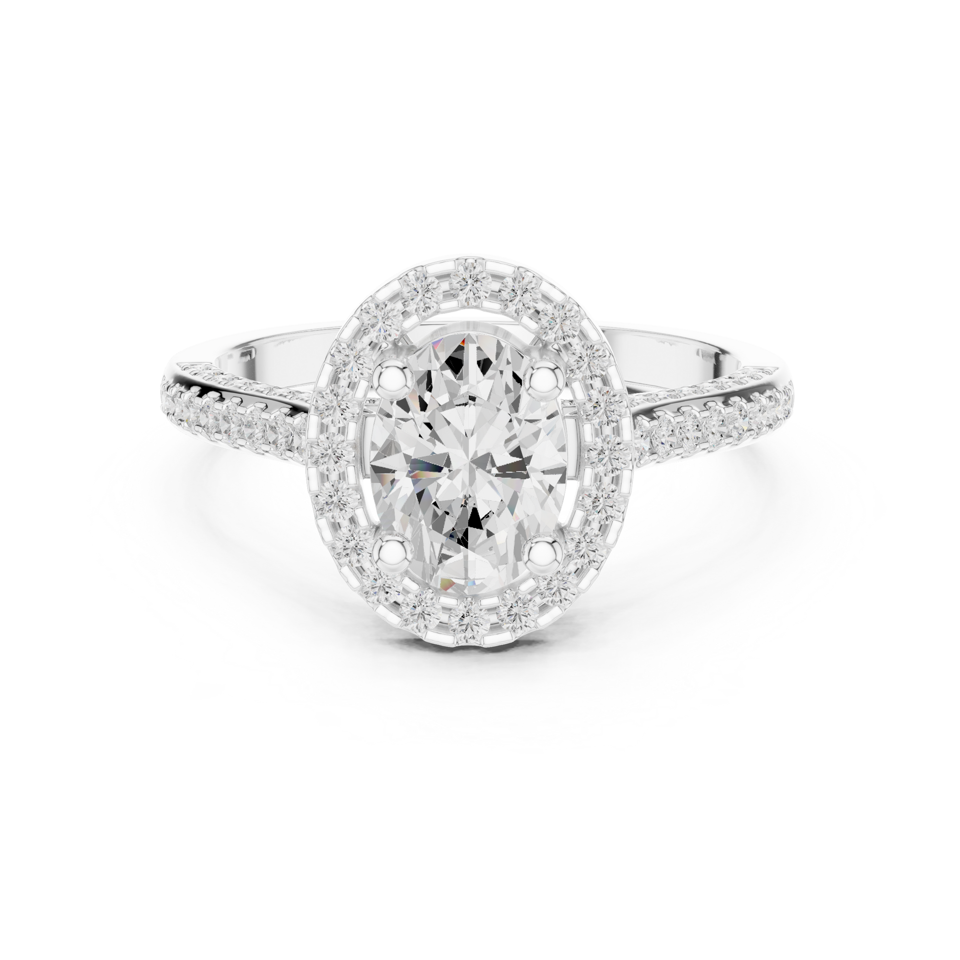 Mixed Shape Lab Grown Diamond Halo Ring